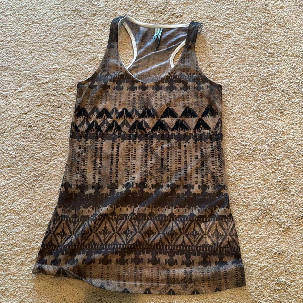 GUESS thank top brown sz SMALL